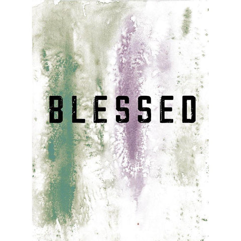 Blessed White Modern Wood Framed Art Print by JMB Designs