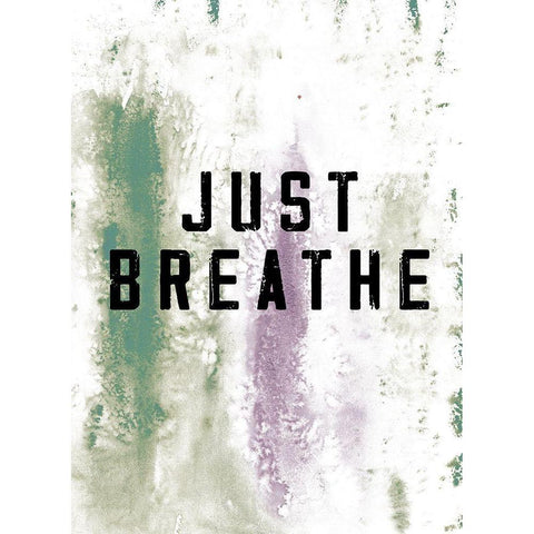 Just Breathe Black Modern Wood Framed Art Print with Double Matting by JMB Designs