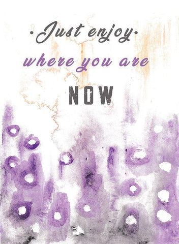 Just Enjoy Black Ornate Wood Framed Art Print with Double Matting by JMB Designs