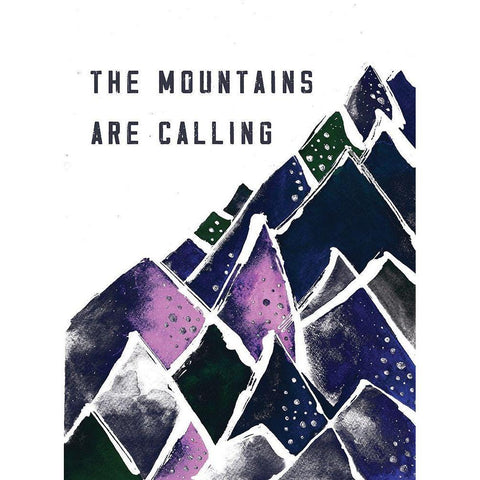 Mountains are Calling Black Modern Wood Framed Art Print by JMB Designs