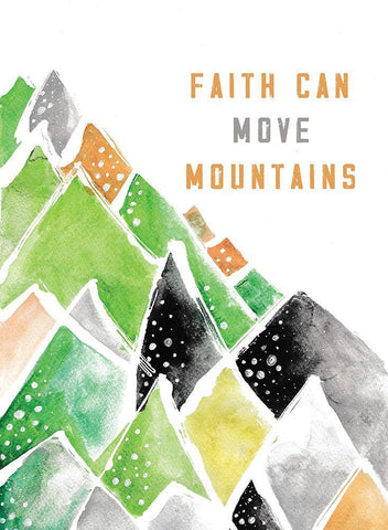 Faith Can White Modern Wood Framed Art Print with Double Matting by JMB Designs