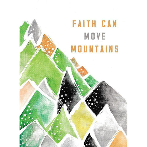 Faith Can Black Modern Wood Framed Art Print by JMB Designs