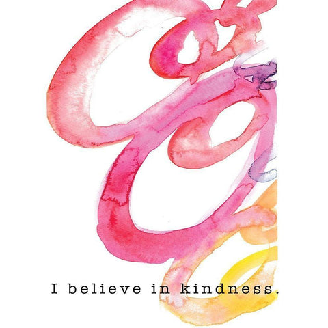 I Believe in Kindness Black Modern Wood Framed Art Print by JMB Designs