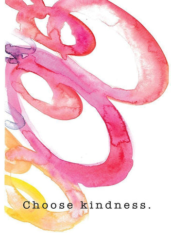 Choose Kindness White Modern Wood Framed Art Print with Double Matting by JMB Designs