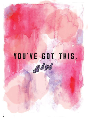 Youve Got This White Modern Wood Framed Art Print with Double Matting by JMB Designs