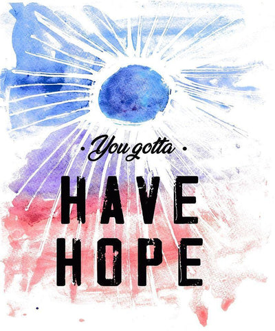 You Gotta Have Hope Black Ornate Wood Framed Art Print with Double Matting by JMB Designs