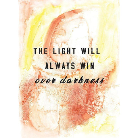 Light Will Always Win Gold Ornate Wood Framed Art Print with Double Matting by JMB Designs