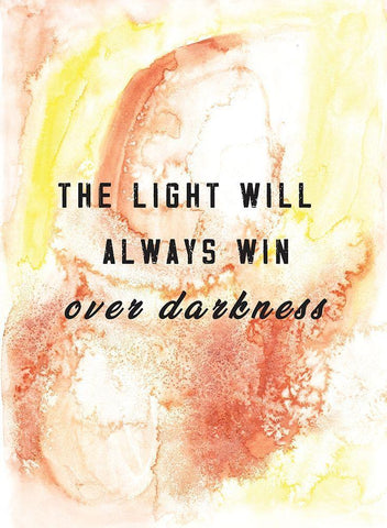 Light Will Always Win Black Ornate Wood Framed Art Print with Double Matting by JMB Designs