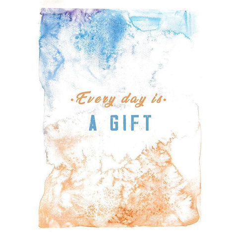 Every Day is a Gift Black Modern Wood Framed Art Print with Double Matting by JMB Designs