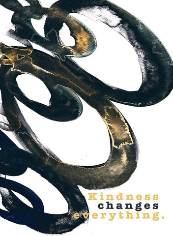 Kindness Changes Everything Black Ornate Wood Framed Art Print with Double Matting by JMB Designs