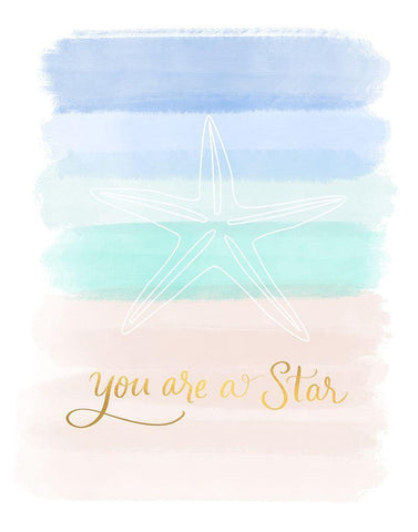 You Are a Star Black Ornate Wood Framed Art Print with Double Matting by Batista, Dee