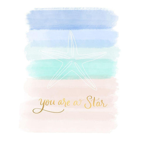 You Are a Star Black Modern Wood Framed Art Print by Batista, Dee