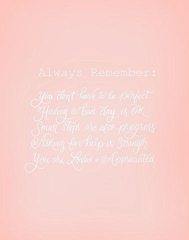 Always Remember White Modern Wood Framed Art Print with Double Matting by Batista, Dee