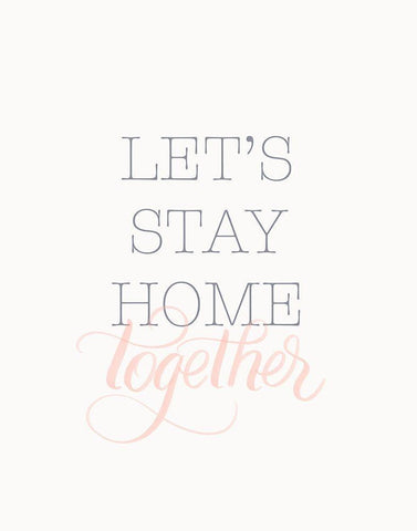 Home Together White Modern Wood Framed Art Print with Double Matting by Batista, Dee