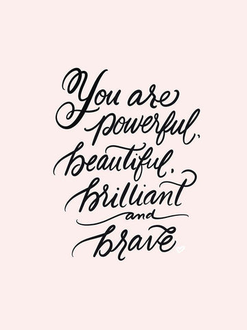 You Are Black Ornate Wood Framed Art Print with Double Matting by Batista, Dee