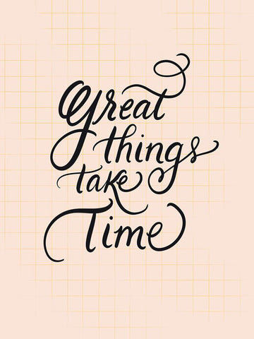 Great Things Black Ornate Wood Framed Art Print with Double Matting by Batista, Dee