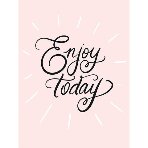 Enjoy Today Gold Ornate Wood Framed Art Print with Double Matting by Batista, Dee