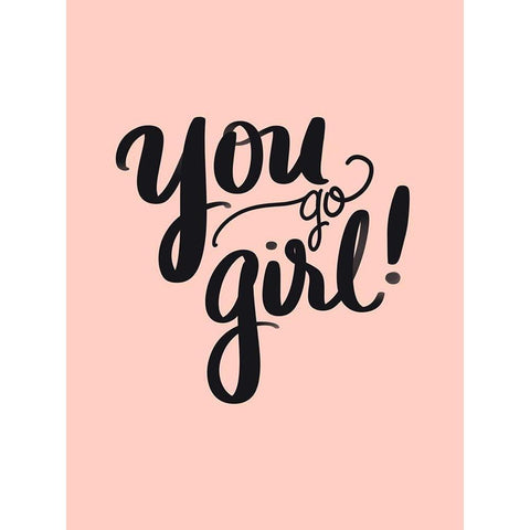 You Go Girl Gold Ornate Wood Framed Art Print with Double Matting by Batista, Dee