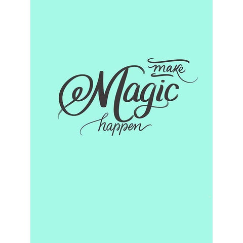 Make Magic White Modern Wood Framed Art Print by Batista, Dee