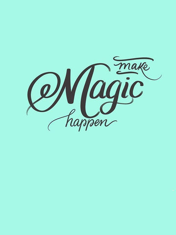 Make Magic White Modern Wood Framed Art Print with Double Matting by Batista, Dee