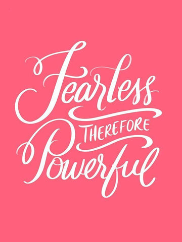 Fearless White Modern Wood Framed Art Print with Double Matting by Batista, Dee