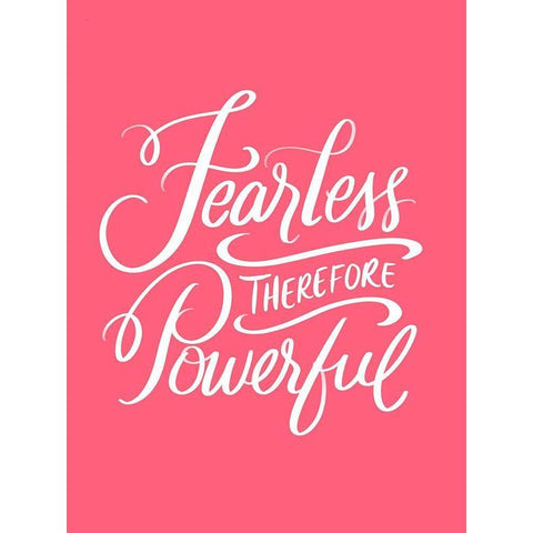 Fearless Black Modern Wood Framed Art Print by Batista, Dee