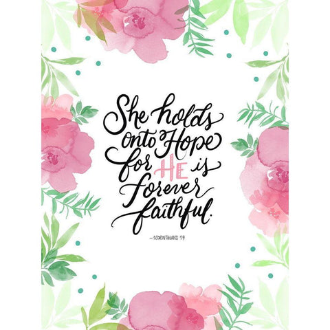 Holds Onto Hope Gold Ornate Wood Framed Art Print with Double Matting by Batista, Dee