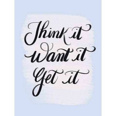 Think It Black Modern Wood Framed Art Print by Batista, Dee
