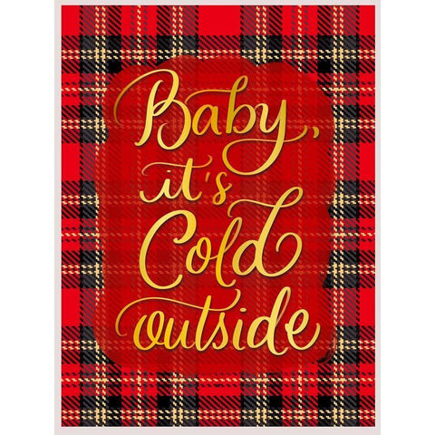 Its Cold Black Modern Wood Framed Art Print by Batista, Dee