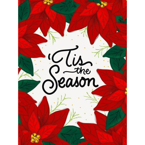 Tis the Season Black Modern Wood Framed Art Print with Double Matting by Batista, Dee