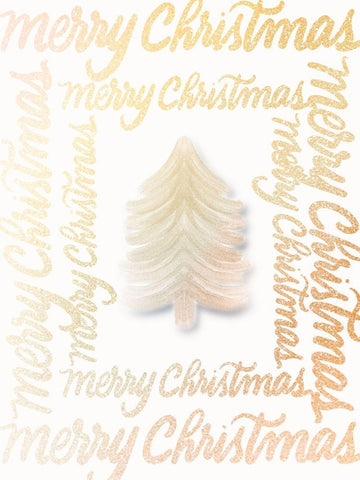 Christmas White Modern Wood Framed Art Print with Double Matting by Batista, Dee