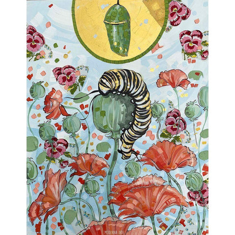 Evolve White Modern Wood Framed Art Print by Ihde, McKenna