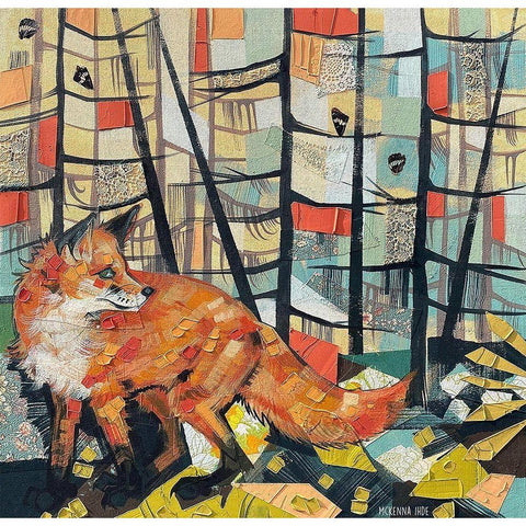 Being Followed White Modern Wood Framed Art Print by Ihde, McKenna