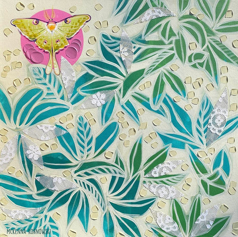 Lunamoon II Black Ornate Wood Framed Art Print with Double Matting by Kornowski, McKenna