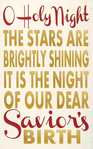 O Holy Night Black Ornate Wood Framed Art Print with Double Matting by Words for the Soul