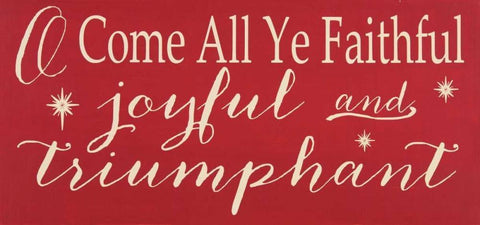 O Come All Ye Black Ornate Wood Framed Art Print with Double Matting by Words for the Soul