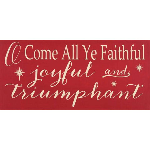 O Come All Ye Gold Ornate Wood Framed Art Print with Double Matting by Words for the Soul