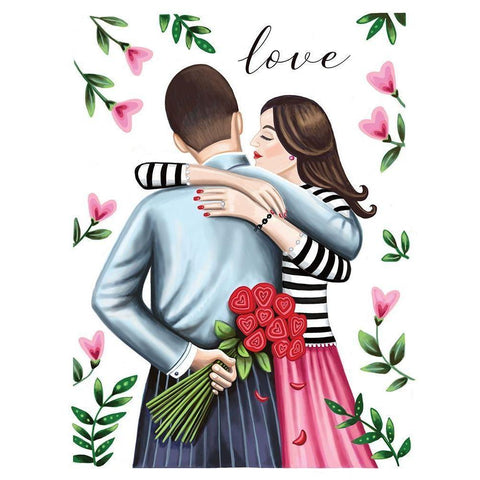 In Love White Modern Wood Framed Art Print by Tyndall, Elizabeth