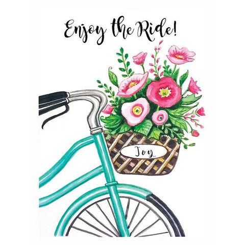 Enjoy the Ride White Modern Wood Framed Art Print by Tyndall, Elizabeth