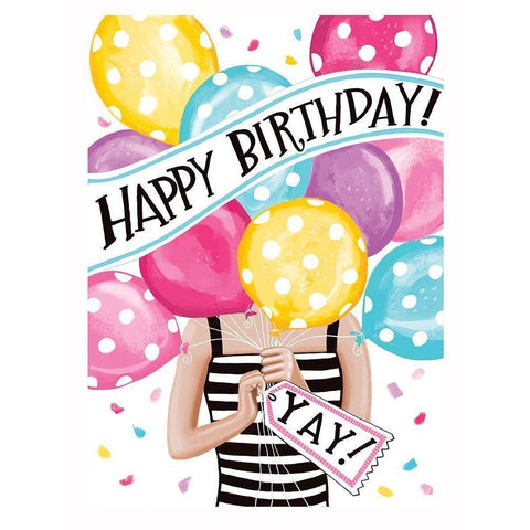 Birthday Girl White Modern Wood Framed Art Print by Tyndall, Elizabeth