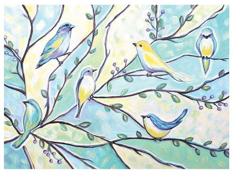 Finding All the Pieces White Modern Wood Framed Art Print with Double Matting by Tyndall, Elizabeth