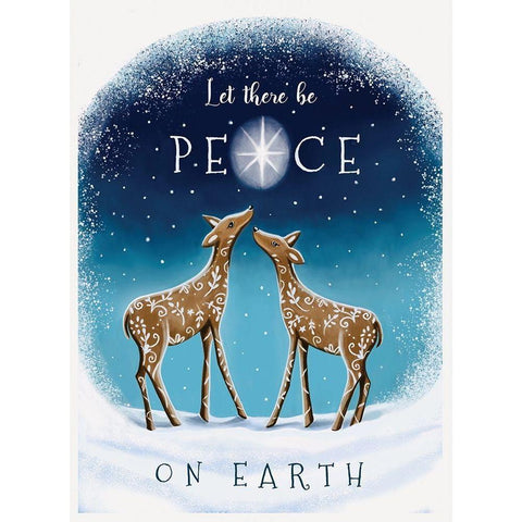 Let There Be Peace Black Modern Wood Framed Art Print with Double Matting by Tyndall, Elizabeth