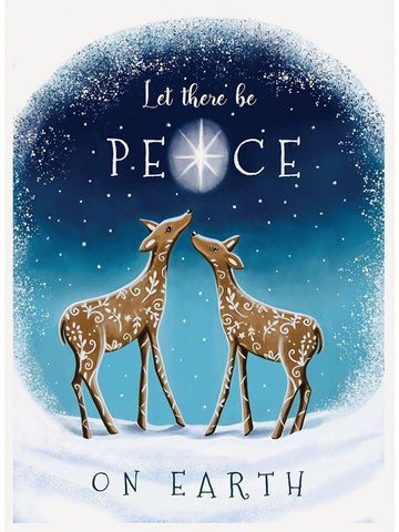 Let There Be Peace White Modern Wood Framed Art Print with Double Matting by Tyndall, Elizabeth