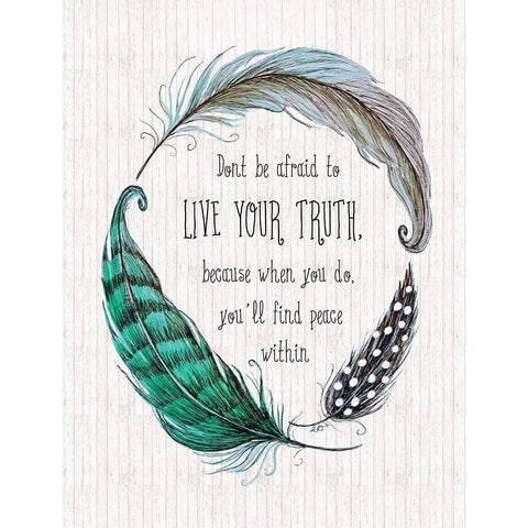 Live Your Truth Gold Ornate Wood Framed Art Print with Double Matting by Tyndall, Elizabeth