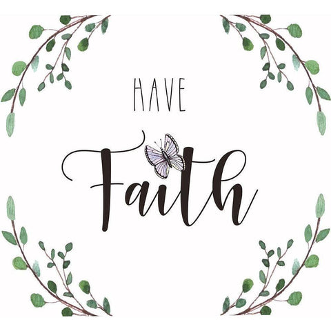 Have Faith Gold Ornate Wood Framed Art Print with Double Matting by Tyndall, Elizabeth
