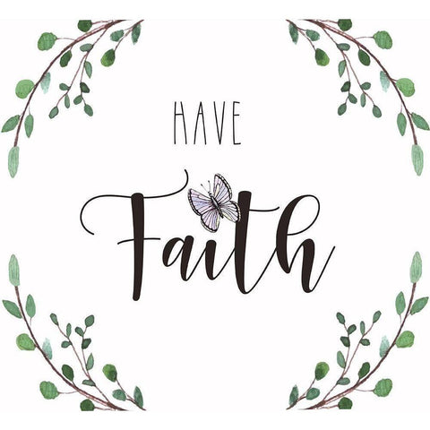 Have Faith Black Modern Wood Framed Art Print with Double Matting by Tyndall, Elizabeth