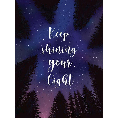 Keep Shining Your Light Black Modern Wood Framed Art Print by Tyndall, Elizabeth