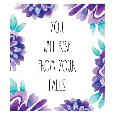 You Will Rise Black Modern Wood Framed Art Print with Double Matting by Tyndall, Elizabeth