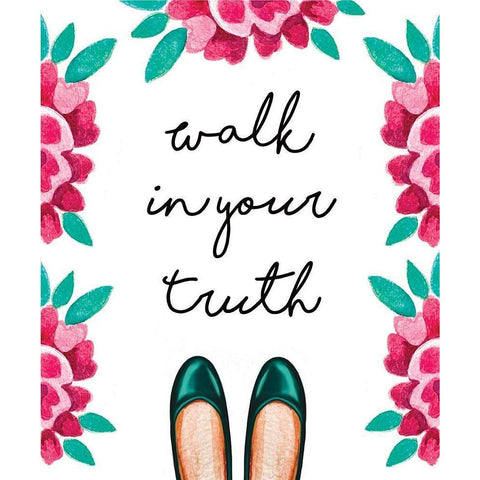 Walk in Your Truth Black Modern Wood Framed Art Print with Double Matting by Tyndall, Elizabeth