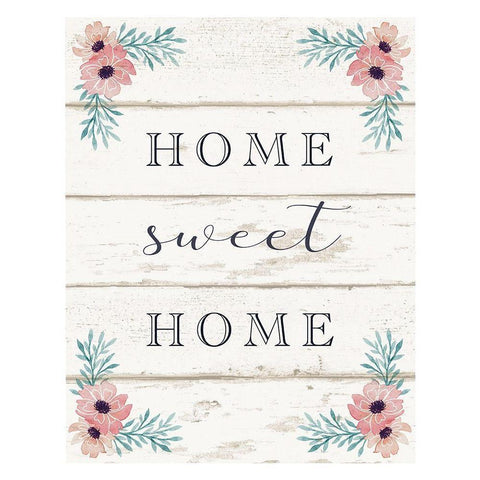 Home Sweet Home Black Modern Wood Framed Art Print with Double Matting by Tyndall, Elizabeth